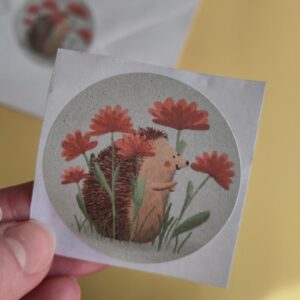 Egel stickers set van 10 stuks